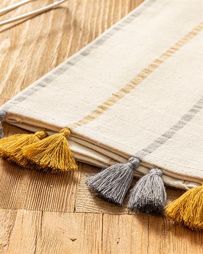 Organic Striped Кърпа За Изсушаване Памучен, Естествен, 40 X 60 Cm