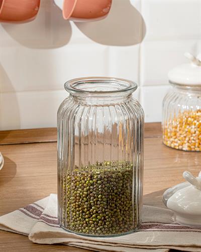 Orient Буркан Съхранение Стъкло 1200 мл Бял