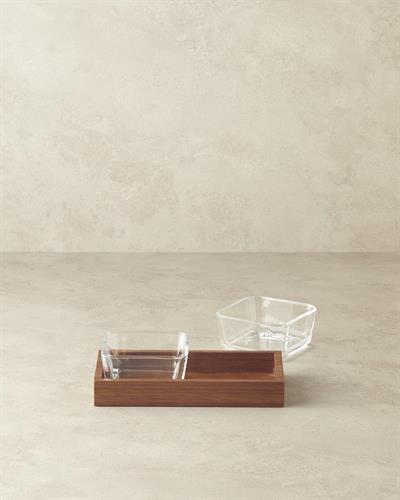 Orient Acacia 3 Pieces Presenter 12x22 cm Dark Brown