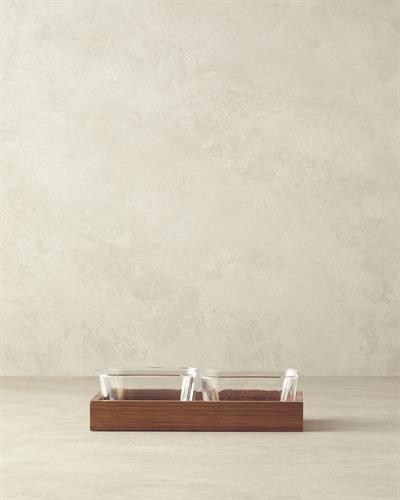 Orient Acacia 3 Pieces Presenter 12x22 cm Dark Brown