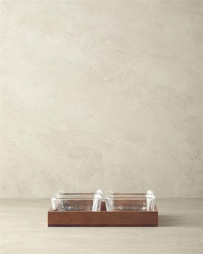 Orient Acacia 5 Pieces Presenter 21x21 cm Dark Brown