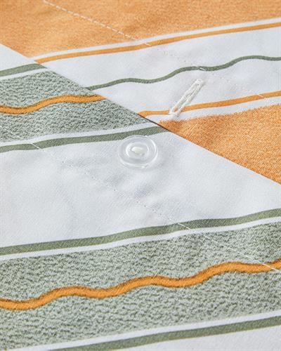 Ornament Blossom Спален Комплект Единичен Памучен 160x220 см Зелен - Жълт