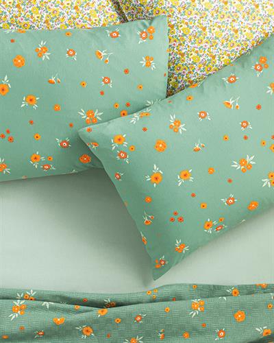 Ornamental Garden Кълъфка За Възглавница 2Бр., Лесно За Гладене, Зелено, 50 X 70 Cm