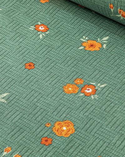 Ornamental Garden Пике Двоен Размер, Отпечатан, Зелено, 200 X 220 Cm