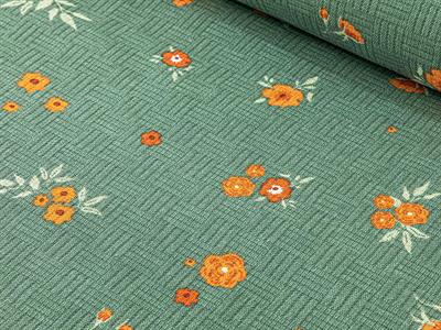 Ornamental Garden Пике King Size, Отпечатан, Зелено, 240 X 220 Cm