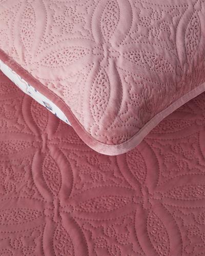 Ornate Fancy Комплект Кувертюра За Легло Единичен Кадифе 160x220 см Пепел от рози