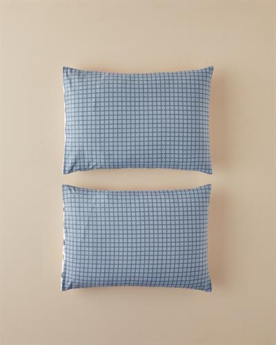 Ornate Fancy Калъфка За Възглавница 2 бр. Памучен 50x70 см Син