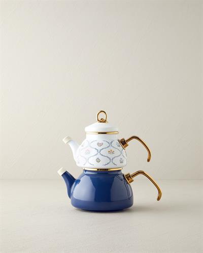 Чайник Мини Емайлиран 0,50 л + 1,1 л Син
