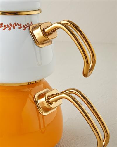 Чайник Мини Емайлиран 0,50 л + 1,1 л Горчица