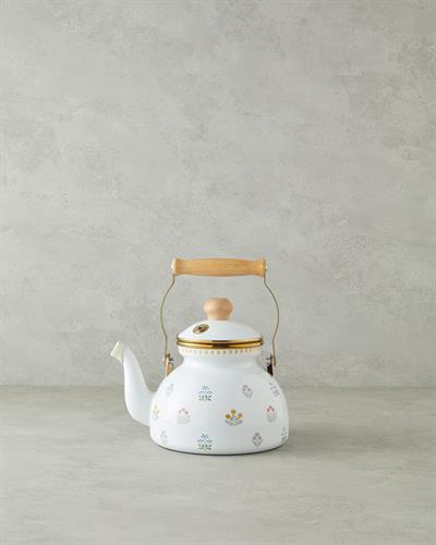 Чайник Емайлиран 2,4 л.. Бял