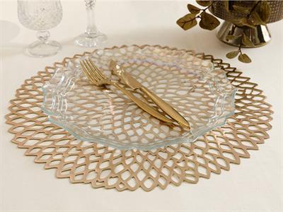 Otto АМЕРИКАНЗКИ СЕРВИЗ 2 комплекта ПВЦ 38x38 cm Златисто