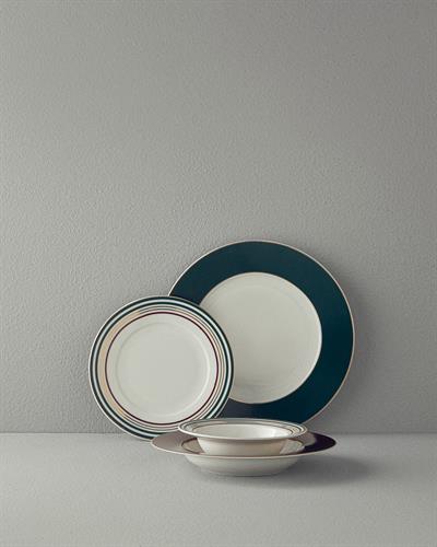 Padova Комплект За Хранене Порцелан 24 части за 6 души Тъмнозелен - Дамсон