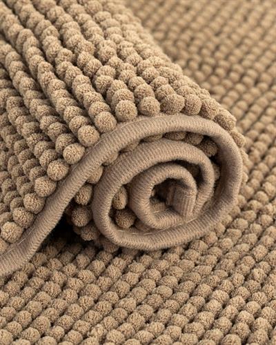 Paige Polyestere Shaggy Bathroom Mat 50x80 cm Brown