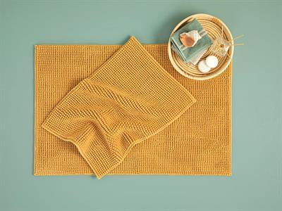 Paige Polyestere Shaggy Bath Mat Set 60x90 + 40x60 cm Yellow