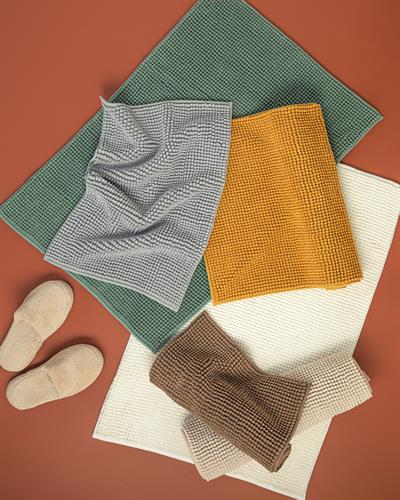 Paige Polyestere Shaggy Bath Mat Set 60x90 + 40x60 cm Brown