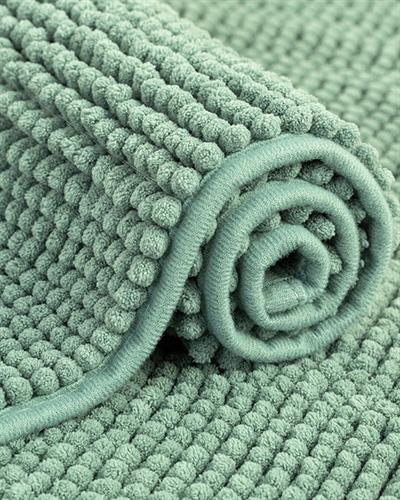 Paige Постелка За Баня Макарони, Полиестер, Зелено, 60 X 90 + 40 X 60 Cm