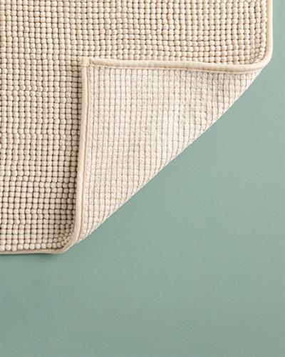 Paige Постелка За Баня Ко Макарони, Полиестер, Бежово, 60 X 90 + 40 X 60 Cm