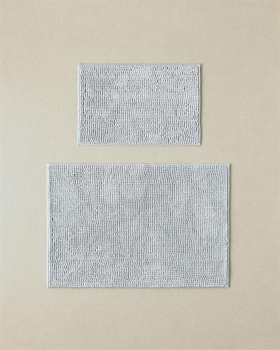 Paige Комплект Постелки За Баня Пъстър с вид на спагети Полиестер 60x90 + 40x60 см Светлосив