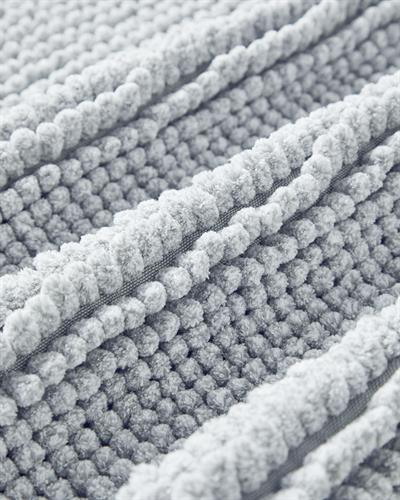 Paige Комплект Постелки За Баня Пъстър с вид на спагети Полиестер 60x90 + 40x60 см Светлосив