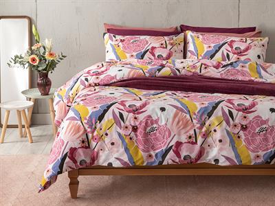 Painted Garden СПАЛНО БЕЛЬО КОМПЛЕ За един човек Памучен 160x220 cm Pink