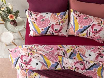 Painted Garden СПАЛНО БЕЛЬО КОМПЛЕ Двоен човек Памучен 200x220 cm Pink