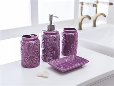 Paisley КОМПЛЕКТ ЗА БАНЯ 4 Set Порцелан . Lilac.