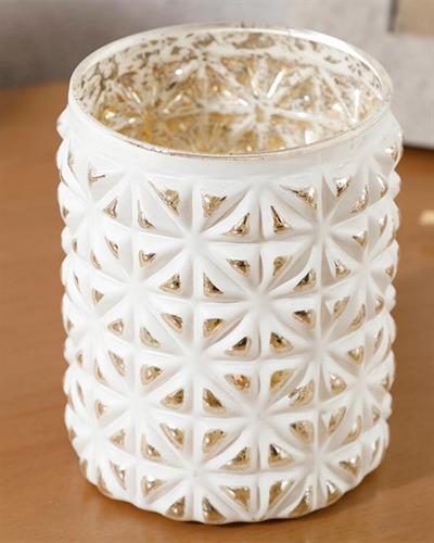 Paisley Charm Свещник 7X9 cm Кремав