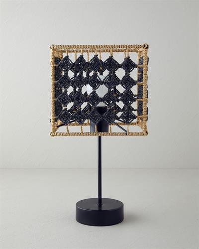 Paisly Абажур Хартиено влакно 22x22x40 см Натурален - Черен