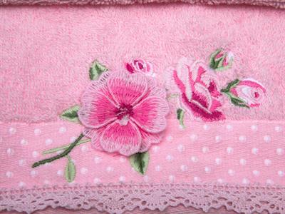Pale Roses ХАВЛИЯ ЗА ЛИЦЕ Бродирани 50x80 cm Light Pink,