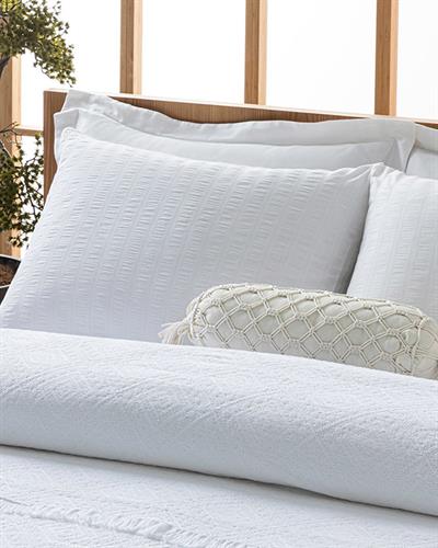 Palermo Кувертюра За Легло Двоен жакардов Памучен 220x240 см Бял