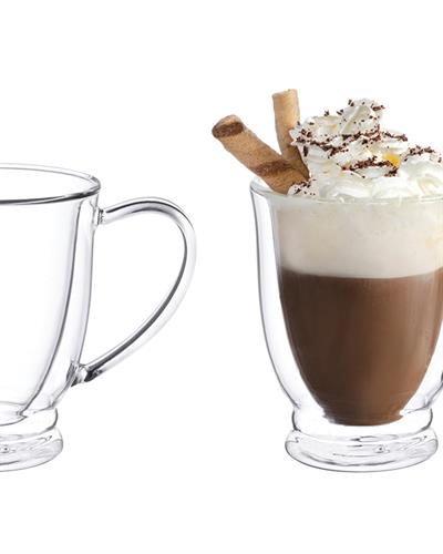 Palermo Чаша Double Wall, Жакард С Граници, Прозрачен, 270 Ml