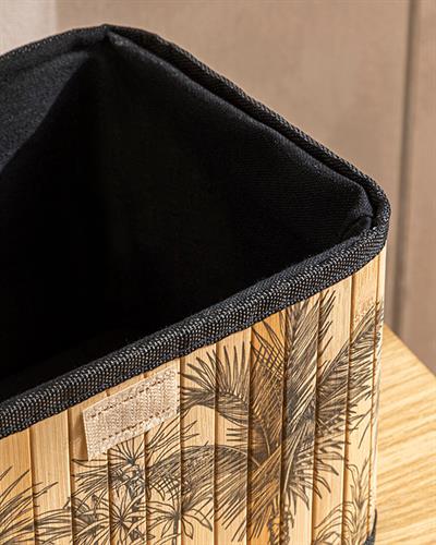 Palm Island Кутия За Съхранение Бамбук, Естествено-Черно, 20 X 15 X 10 Cm