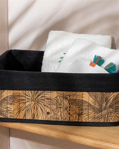 Palm Island Кошница Бамбук, Естествено-Черно, 20 X 15 X 10 Cm