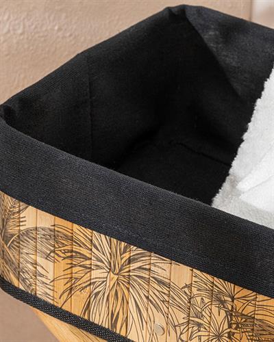 Palm Island Кошница Бамбук, Естествено-Черно, 20 X 15 X 10 Cm