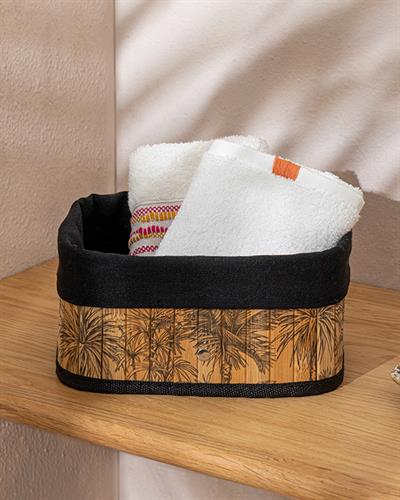 Palm Island Кошница Бамбук, Естествено-Черно, 28X20X18 Cm