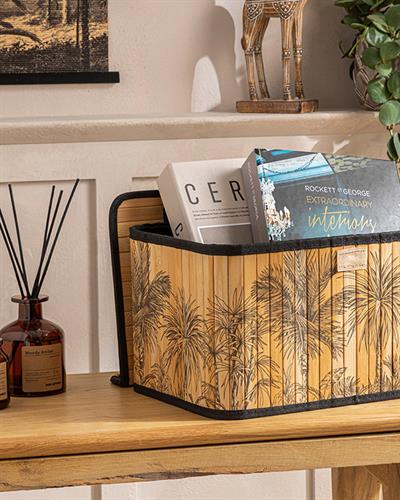 Palm Island Bamboo Storage Box 32x22x12 cm Natural - Black