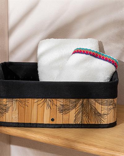 Palm Island Кошница Бамбук, Естествено-Черно, 33X23X20 Cm