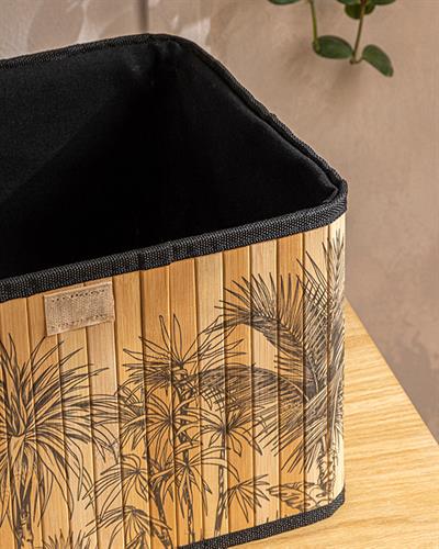 Palm Island Кутия За Съхранение Бамбук, Естествено-Черно, 36X26X14 Cm