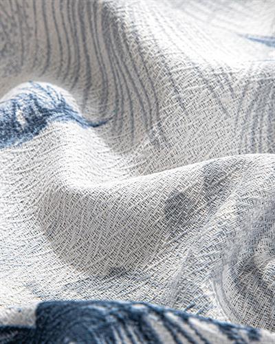 Palm Toile Пике Комплект Двоен Размер, Отпечатан, Индиго, 200 X 220 Cm