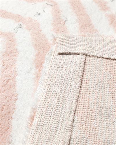 Palm Trees Постелка За Баня Памучен флош 60x90 см Розов - Сив - Кремав