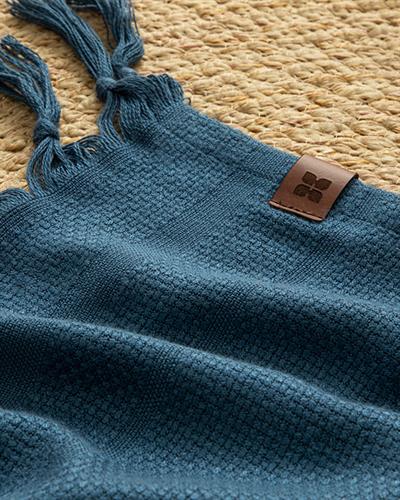 Palmier Шал За Диван Модал 130x160 см Индиго.