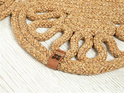 Palmira Декоративен Килим От Юта Юта, Естествен, 120 X 120 Cm