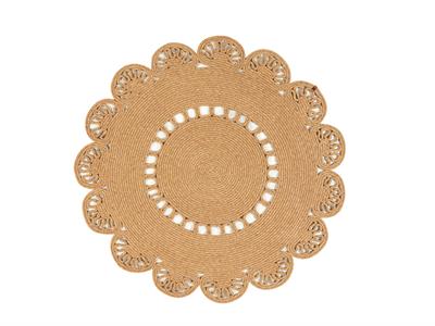 Palmira Декоративен Килим От Юта Юта, Естествен, 120 X 120 Cm