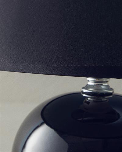 Pansy Абажур Порцелан 11x11x15 см Черен