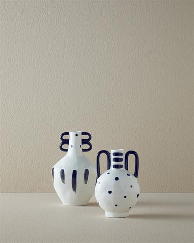 Pansy Ваза Керамика 14,8x10x23,2 см Черен - Бял