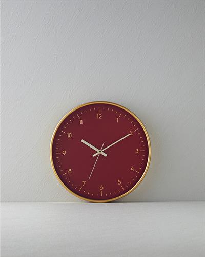 Pansy Wall Clock Maroon