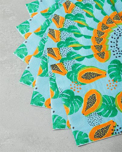 Papaya Хартиени Салфетки 20 бр. Хартия 33x33 см Зелен