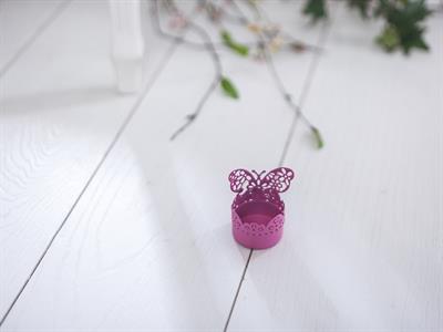 Papillion СВЕЩНИК Ковано желязо DarkPink