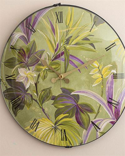 Paradise Garden СТЕНЕН ЧАСОВНИК Стъкло пластмаса 35 cm Green