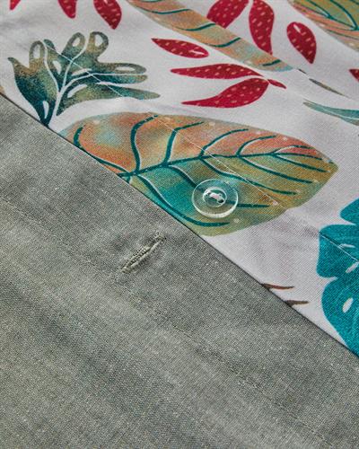 Parrot Fantasy Спален Комплект Кралски размер Мек памук с дигитална щампа 240x220 см Зелен